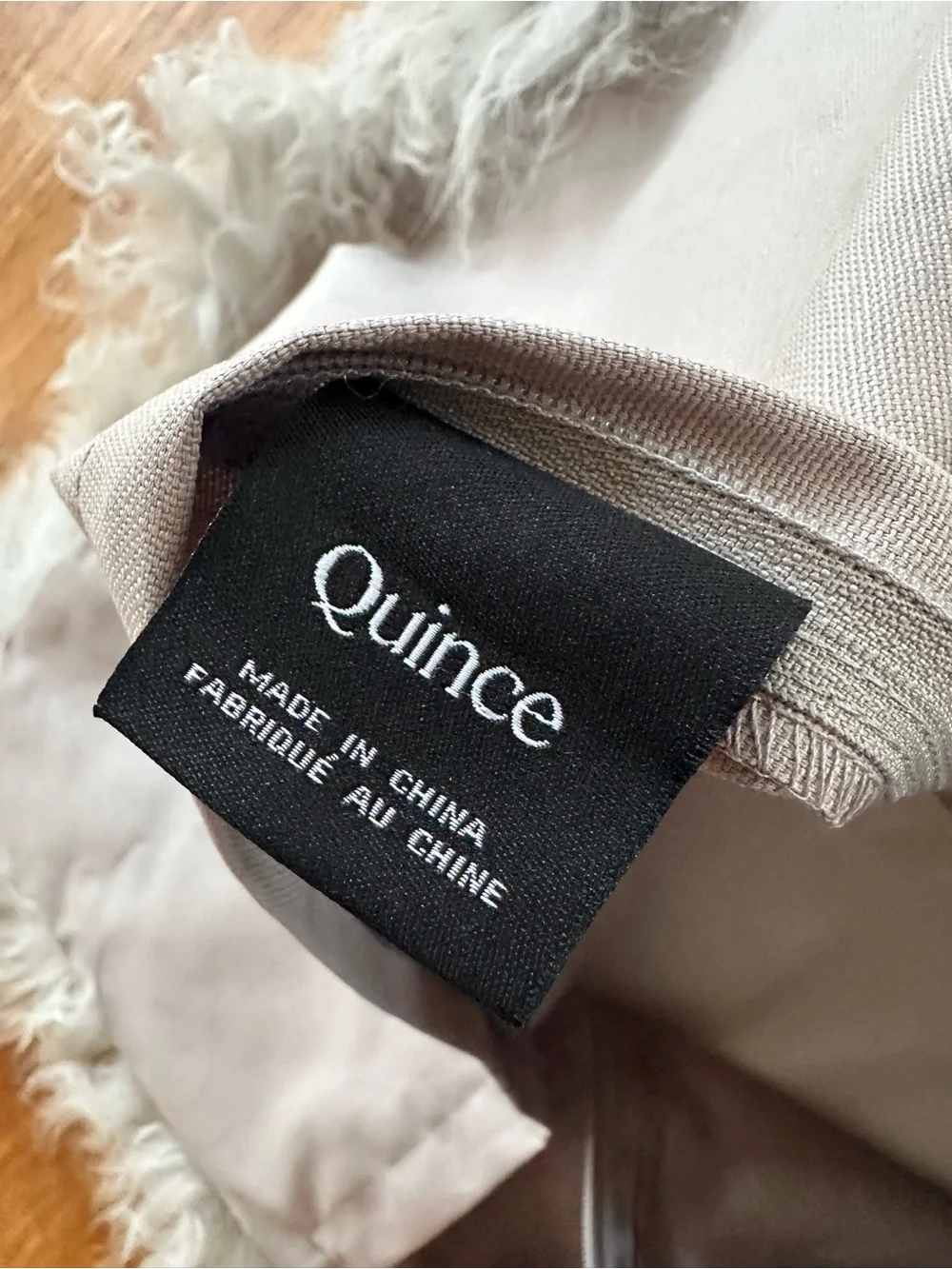 NWOT Quince Luxe Mongolian Lamb Pillow Cover In Silver Gray 20”x20”